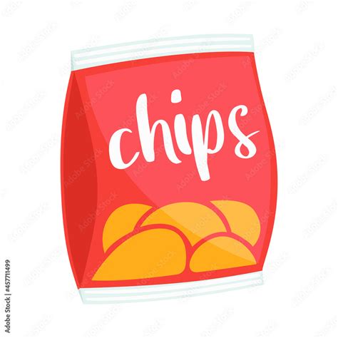 Chips Sign Emoji Icon Illustration Snack Food Vector Symbol Emoticon