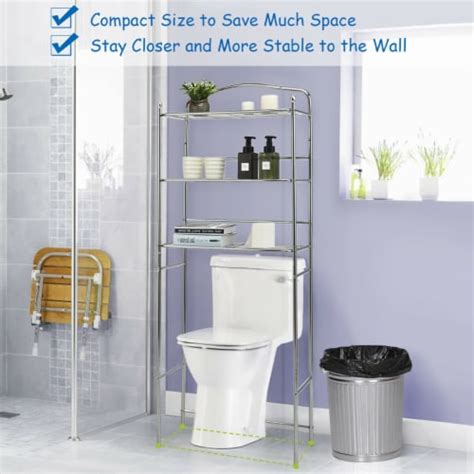 Costway 3 Tier Over The Toilet Bathroom Space Saver Metal Towel Rack