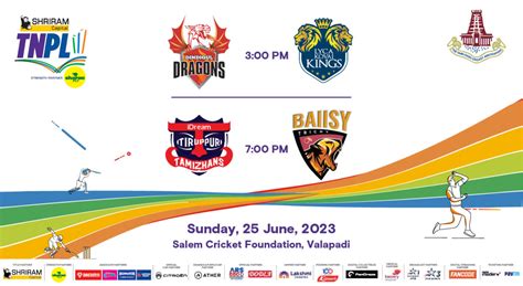 Shriram Capital TNPL 2023 Dindigul Dragons Vs Lyca Kovai Kings And