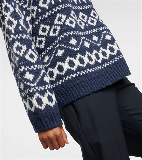 Fair Isle Wool Blend Sweater In Blue Vince Mytheresa