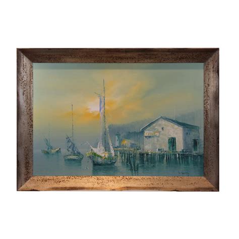 Framed Oil Painting On Canvas By L Thomas Chairish