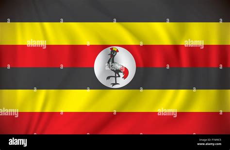 Flag Of Uganda Vector Illustration Stock Vector Image Art Alamy