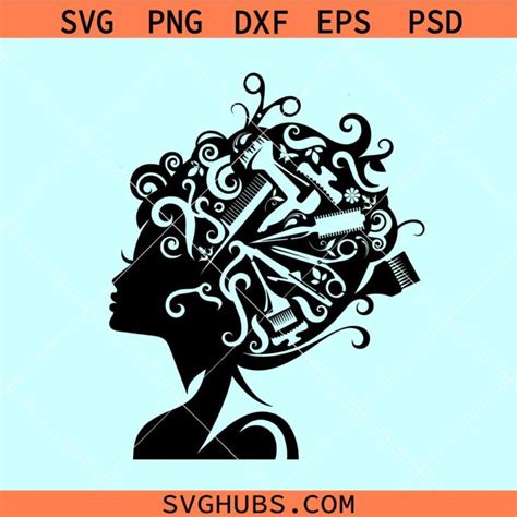 Afro Woman Hair Dresser SVG Hairstylist Svg Hairdresser Svg