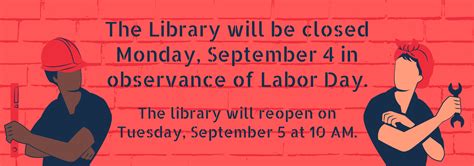 Labor Day 2023 banner – Moon Township Public Library