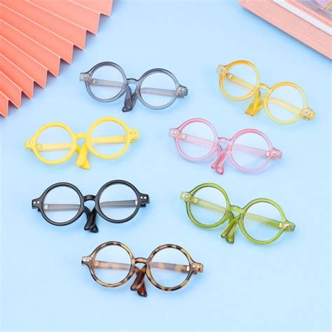 Candy Color For Blythe Toys Eyewear Clear Lens Eyeglasses Plush Doll Miniature Doll Glasses