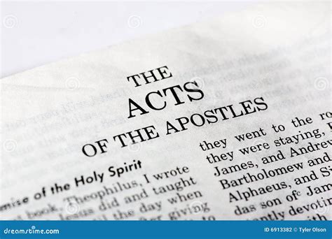 Book Of Acts Stock Photo Image Of Passage Religious 6913382