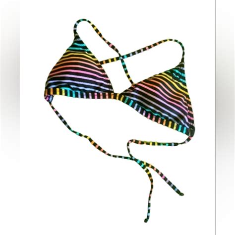 Roxy Swim Roxy Multicolored Stripedreversible Bikini Top Poshmark