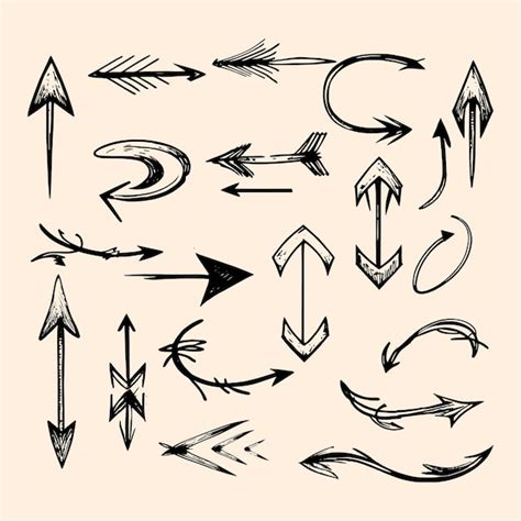 Premium Vector Hand Drawn Arrow Collection