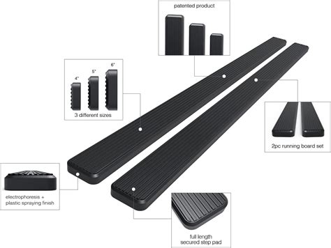 Aps Iboard Estribos De Aluminio Negro De Tercera Generaci N De