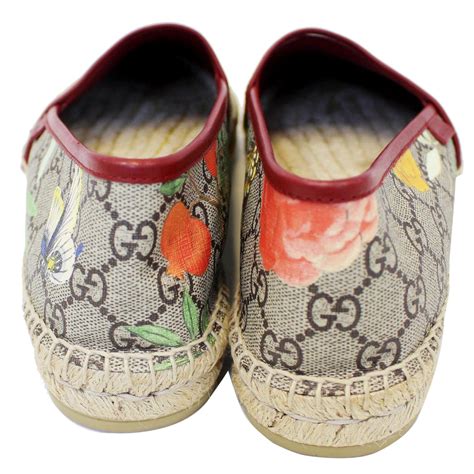 Gucci Flats Gg Blooms Supreme Espadrille Size 42