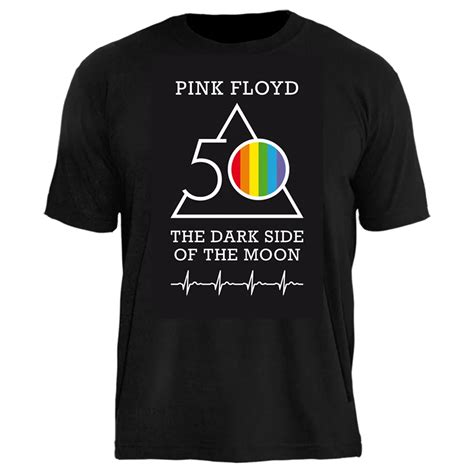 Camiseta Pink Floyd 50TH Dark Side Logo Túnel do Rock