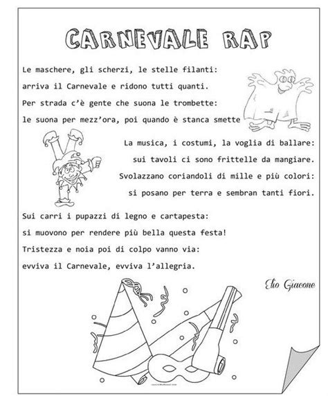 Tate Fate 119 Carnevale Carnevale Scuola Filastrocche