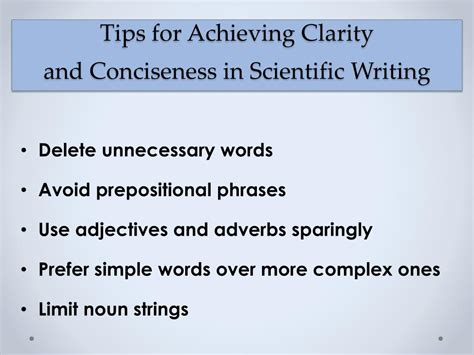 Ppt Clear And Concise Writing For Scientific Journals Powerpoint