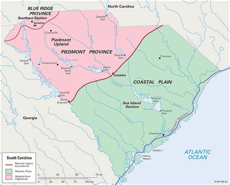 Regions Of South Carolina Map Map