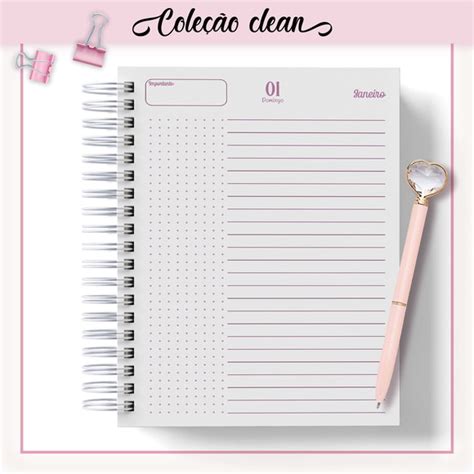 Agenda Floral Clean Arquivo Digital Elo