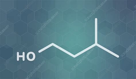 Isoamyl alcohol molecule, illustration - Stock Image - F030/5877 - Science Photo Library