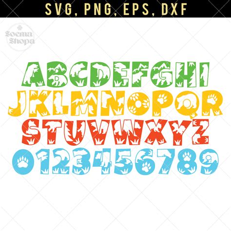 Animal Font SVG Clipart, Animal letters SVG, font, Animal Fo - Inspire ...