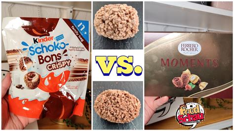 Ferrero Schoko Bons Cripsy Vs Ferrero Rocher Moments Der Vergleichs