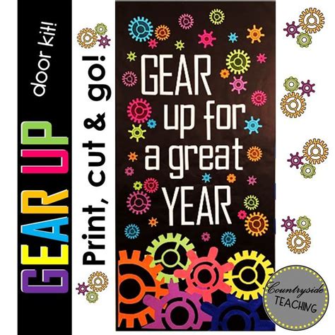 Gear Up For A Great Year Classroom Door Decoration Kit Classroom