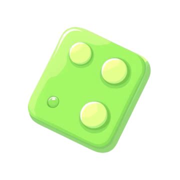 Green Cartoon Square Button Button Shiny Glossy PNG Transparent