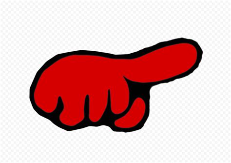 HD Red Among Us Character Finger Hand Pointing Right PNG | Citypng