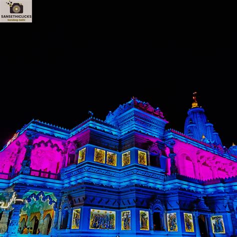 Night view of Prem Mandir (Krishna Temple) located at Vrindavan,UP India : r/travelphotos