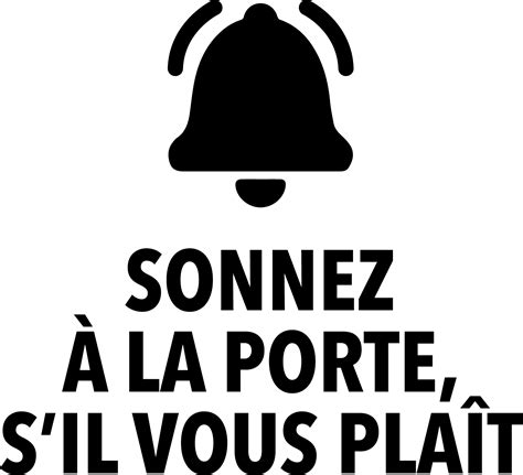 Autocollant porte Sonnez à la porte TenStickers