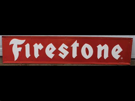 Firestone Painted Tin Sign Auburn Spring Rm Sotheby S