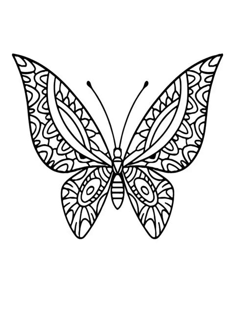 Beautiful Butterfly Coloring Page