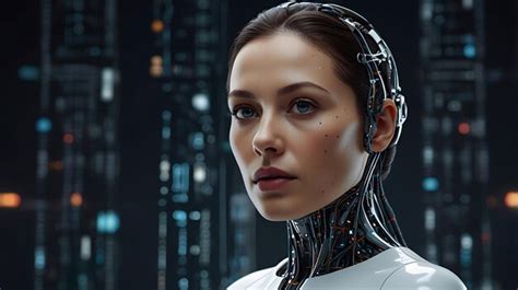 humans  advanced cybernetic enhancements premium ai generated image