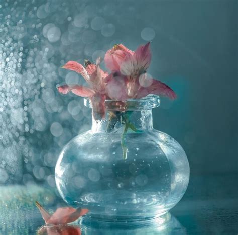 Premium Photo Close Up Of Rose In Glass Vase