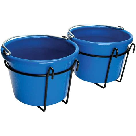 Double Bucket Holder Fits Over 14 Diameter Wire Fencing Growers