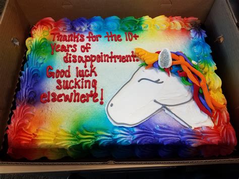 My Coworker Is Leaving Me This Cake Is NOT A Lie Goodbye Cake