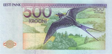 Estonia 500 Krooni 1991 1992 Eesti Pank Foreign Currency