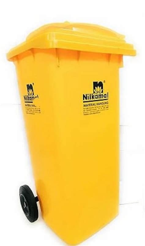 Plastic Nilkamal 120 Ltr Wheel Garbage Dustbin Yellow At Rs 1875 In Ranchi