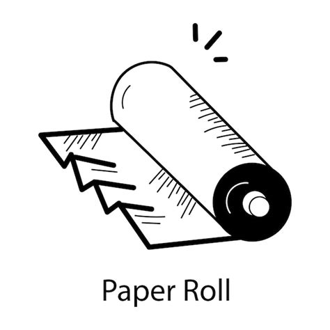 Icono De Un Rollo De Papel Dibujado A Mano De Primera Calidad Vector Premium