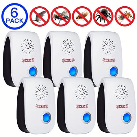 6pcs Ultrasonic Insect Repellers Ultrasonic Pest Repeller Dual Horn Ultrasonic Insect Repeller