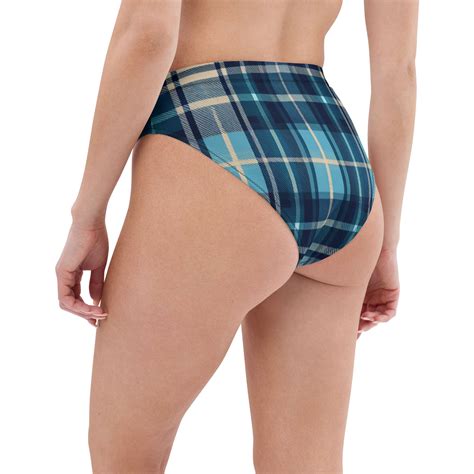 Tartan Recycled High Waisted Bikini Bottom Army Of The Tread