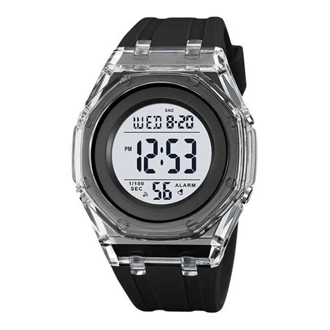 Promo Jam Tangan Pria Skmei Wtbk Men Digital White Dial Black