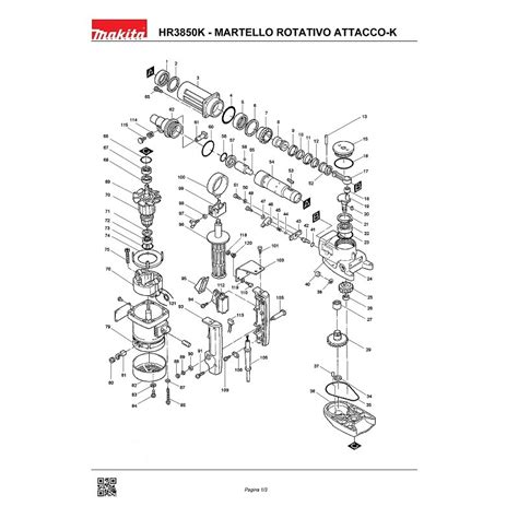 Ricambi Makita Per Martello Demolitore HR3850K