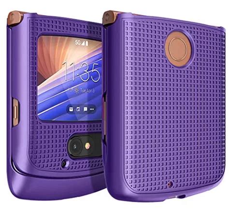 Funda Para Motorola Razr G Flip Phone Morado Plastico Meses Sin