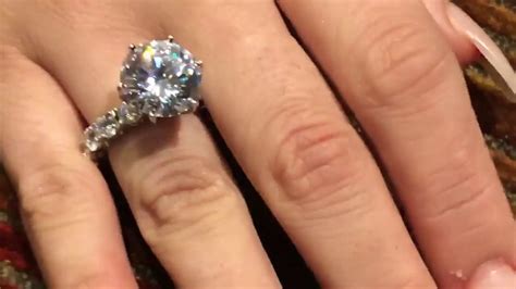 Carat Cubic Zirconia Round Prong Engagement Ring Bling Youtube