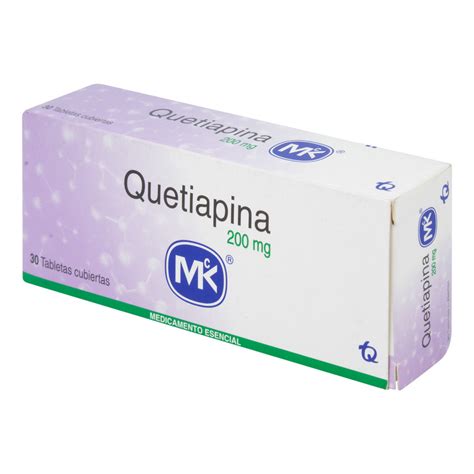 Quetiapina 200 Mg 30 Tabletas Mk Farmaprime