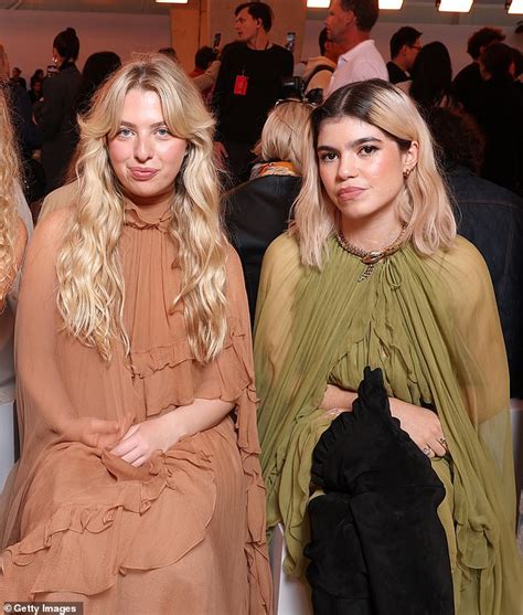 Anais Gallagher Stuns In A Floaty Nude Dress As She Reunites With Cousin Molly At The Chloe Show