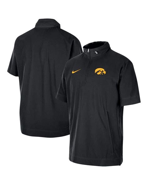 Nike Iowa Hawkeyes Coaches Half Zip Short Sleeve Jacket At Nordstrom In