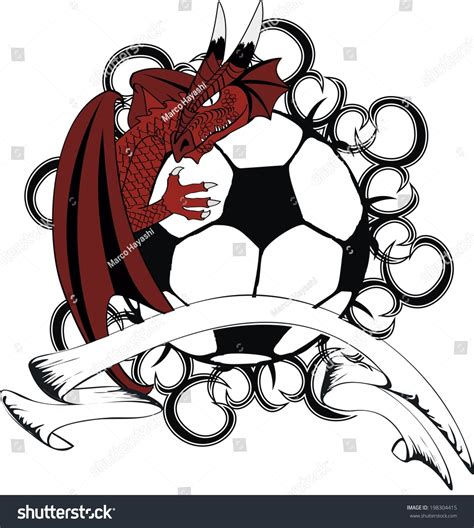 Dragon Soccer Ball Tatto Tshirt Vector Vector De Stock Libre De