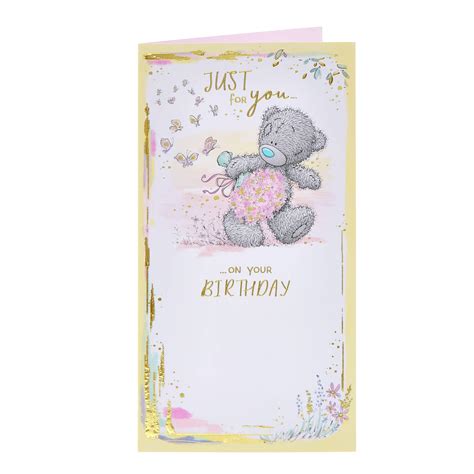 Buy Me To You Tatty Teddy Bunch Of Flowers Birthday Card For GBP 1 79