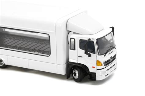 Tiny City Die Cast Model Car Hino500 Covered Vehicle Transporter White Tiny 微影