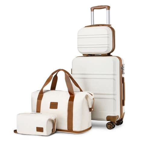 Kono Set De Valises De Voyage Rigide Bagage Cabine Cm Roulettes