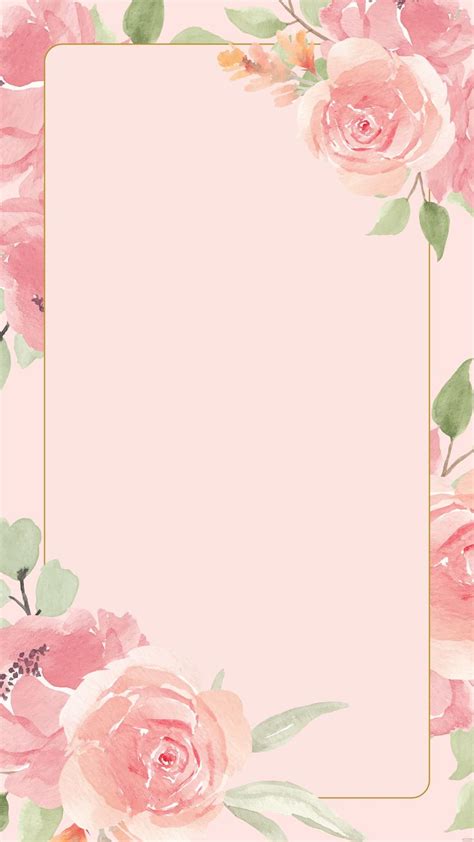 Pink Floral Invitation Background In Illustrator EPS SVG